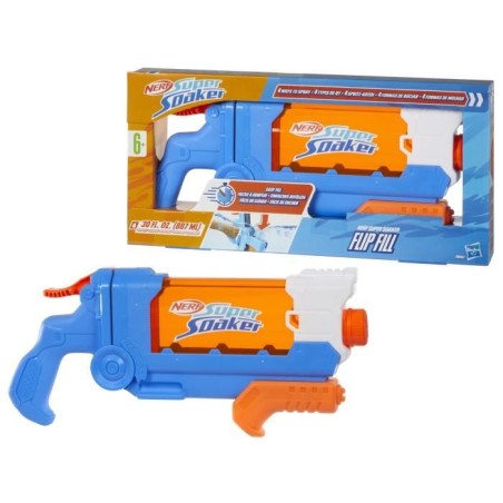 Nerf Super Soaker Flip Fill, Pistolet a eau avec 4 styles de jet, rem