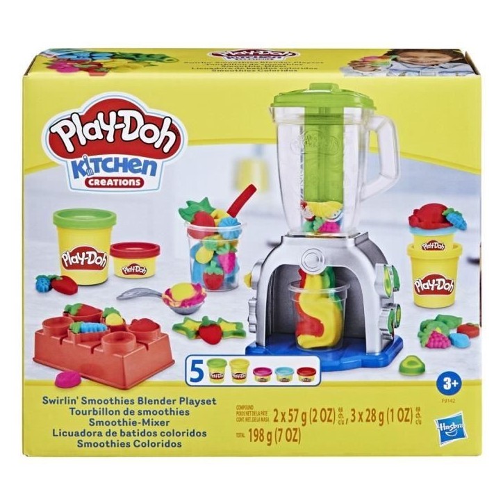 Play-Doh, Tourbillon de smoothies, jouet de cuisine factice avec pâte a modeler, loisirs créatifs pour enfants, Des 3 ans Play-Doh, Tourbillon de smoothies, jouet de cuisine factice avec pâte a modeler, loisirs créatifs pour enfants, Des 3 ans