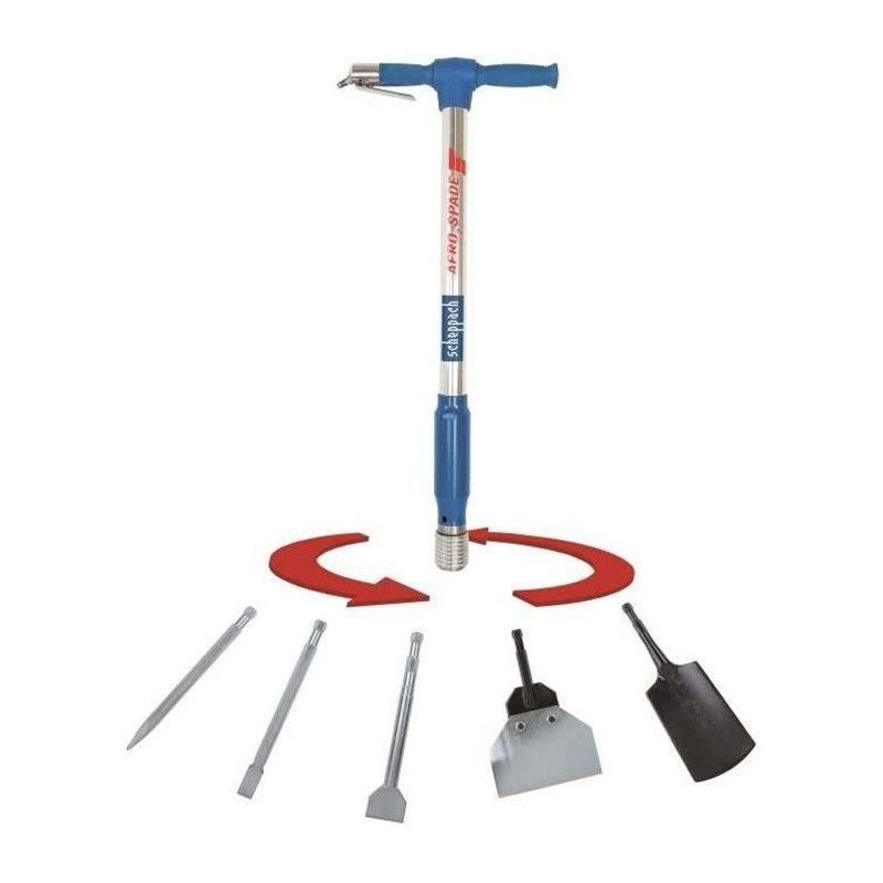 Beche pneumatique universelle 5-en-1 SCHEPPACH - AERO 2 SPADE - Fer fo