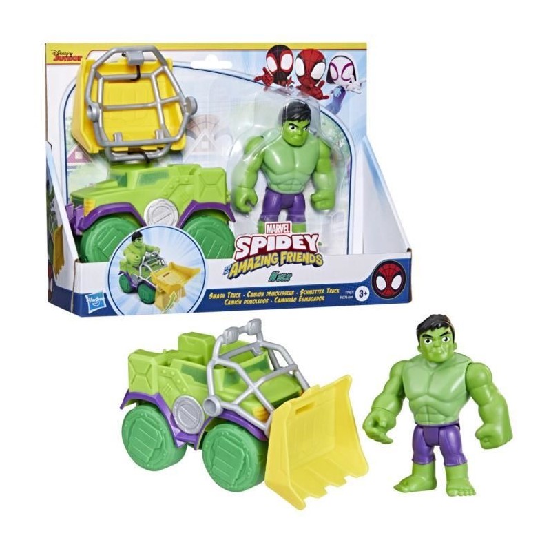 Spidey Coffret Camion démolisseur Hulk, véhicule avec figurine de 10