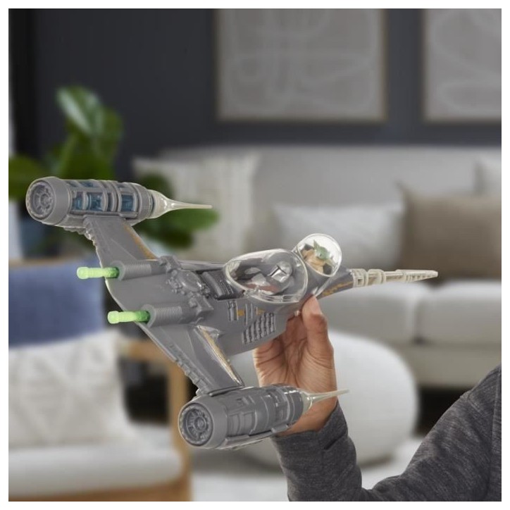 Vaisseau The Mandalorian's N-1 Starfighter, figurines Grogu et Mandalorien de 10 cm, jouet pour enfant des 4 ans, Star Wars Ep Vaisseau The Mandalorian's N-1 Starfighter, figurines Grogu et Mandalorien de 10 cm, jouet pour enfant des 4 ans, Star Wars Ep