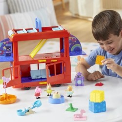 Peppa Pig, coffret Bus en fete 2 en 1 avec 3 figurines et 13 accesso
