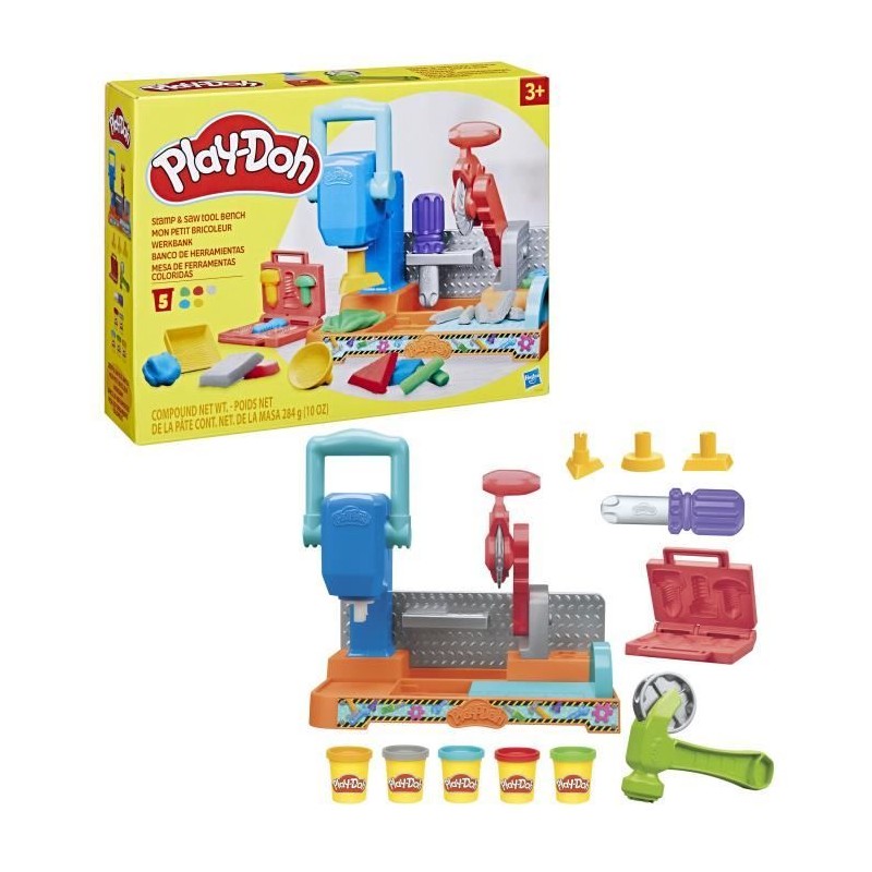 Play-Doh Mon petit bricoleur, coffret avec pâte a modeler Play-Doh Mon petit bricoleur, coffret avec pâte a modeler