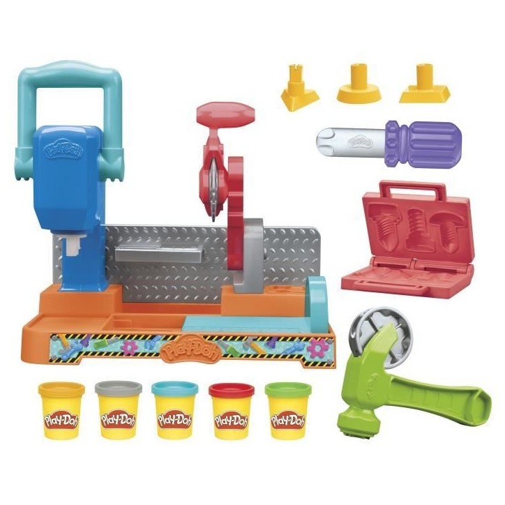 Play-Doh Mon petit bricoleur, coffret avec pâte a modeler