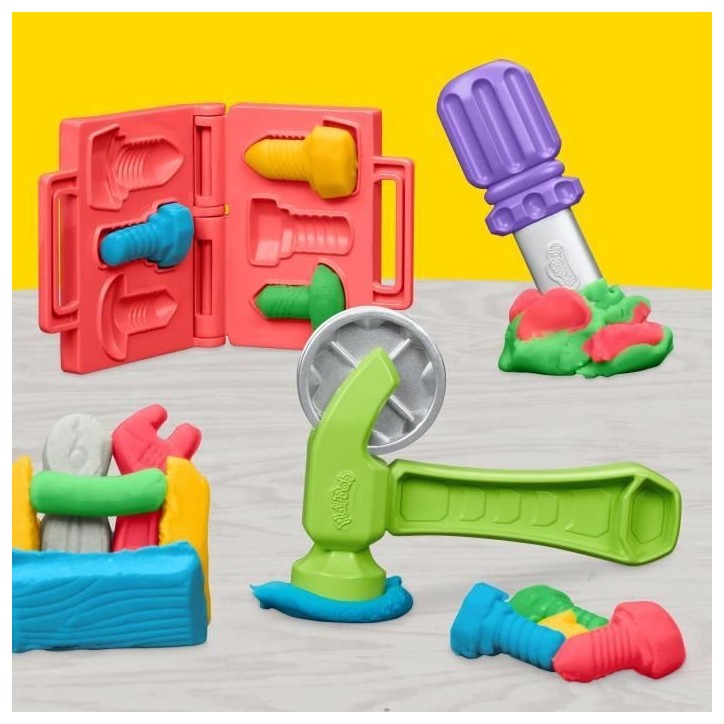 Play-Doh Mon petit bricoleur, coffret avec pâte a modeler