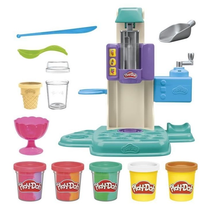 Play-Doh coffret Mes glaces arc-en-ciel avec pâte a modeler