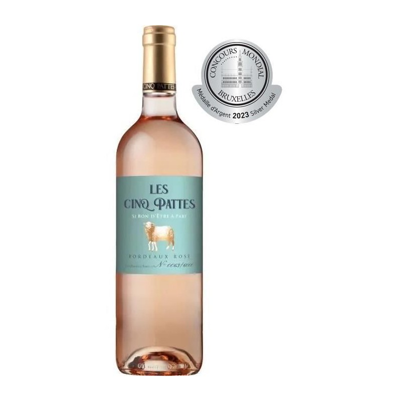 Les Cinq Pattes 2024 Bordeaux - Vin rosé de Bordeaux