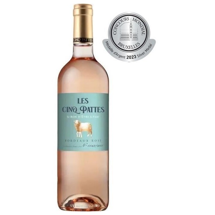 Les Cinq Pattes 2024 Bordeaux - Vin rosé de Bordeaux
