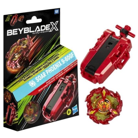 Beyblade X pack Soar Phoenix 9-60GF avec lanceur a corde deluxe, toupi