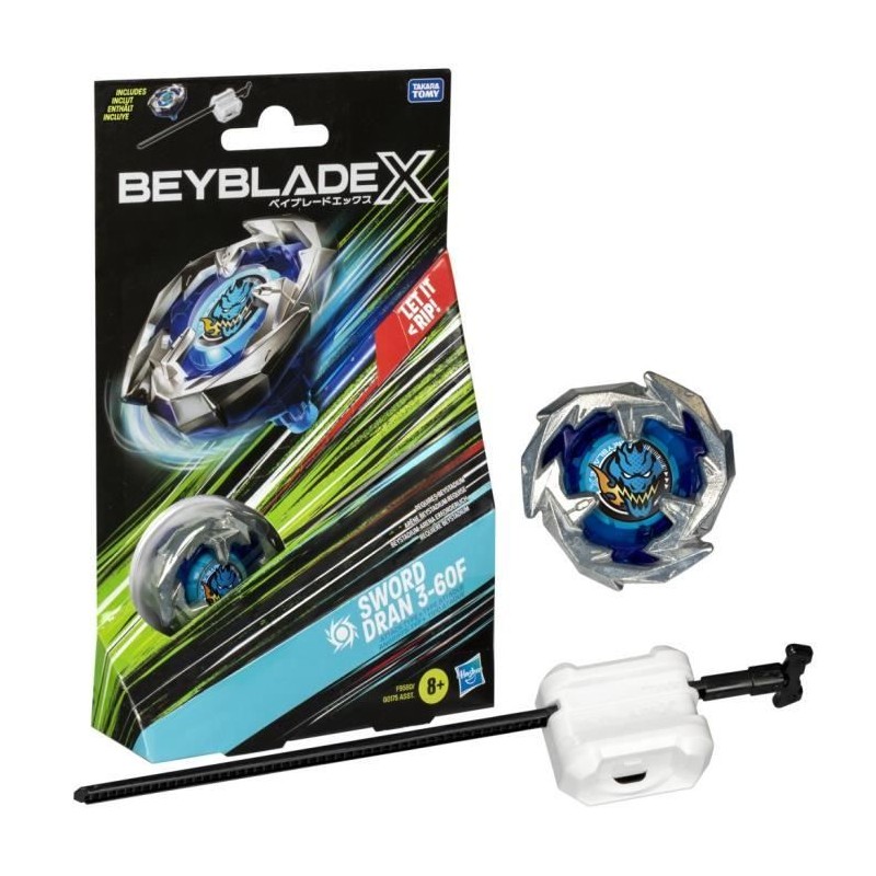 Beyblade X, Starter Pack Sword Dran 3-60F avec toupie de compétition