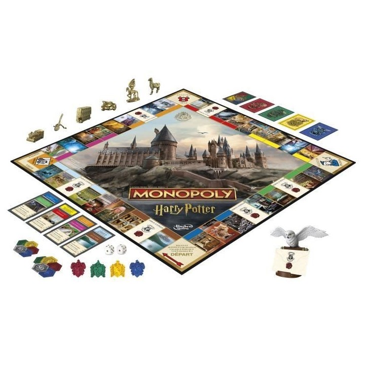Monopoly Harry Potter édition, Jeu de société de plateau, Aventures magiques a Poudlard, des 8 ans, 2 a 6 joueurs