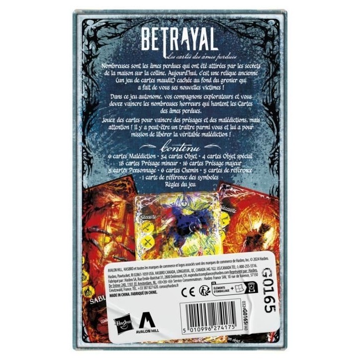 Betrayal Deck of Lost Souls, jeu de cartes coopératif a rôles secrets inspiré du tarot, Des 12 ans Betrayal Deck of Lost Souls, jeu de cartes coopératif a rôles secrets inspiré du tarot, Des 12 ans
