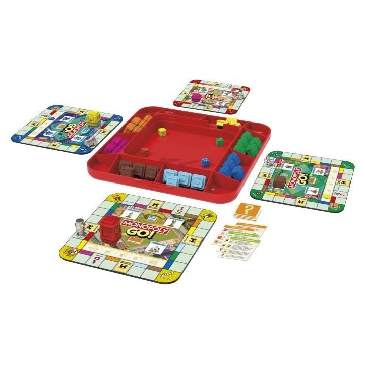 Monopoly GO!, Jeu de société, Jeu de plateau familial, Durée 15 min, Inspiré du jeu mobile, a partir de 8 ans Monopoly GO!, Jeu de société, Jeu de plateau familial, Durée 15 min, Inspiré du jeu mobile, a partir de 8 ans