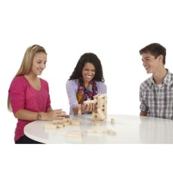 Jenga - Jeu de société classique - Blocs en bois massif - Pour enfan