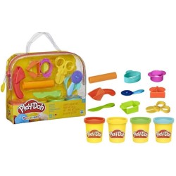 Play-Doh Mon 1er Kit, 9 accessoires avec étui de rangement et 4 po