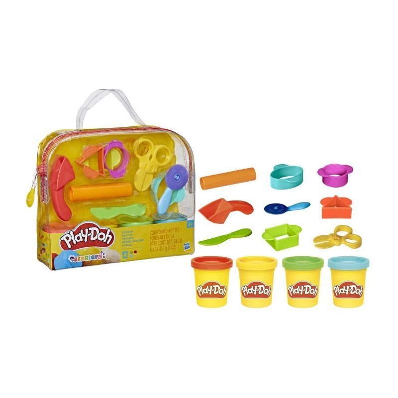 Play-Doh Mon 1er Kit, 9 accessoires avec étui de rangement et 4 po Play-Doh Mon 1er Kit, 9 accessoires avec étui de rangement et 4 po