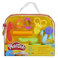 Play-Doh Mon 1er Kit, 9 accessoires avec étui de rangement et 4 po