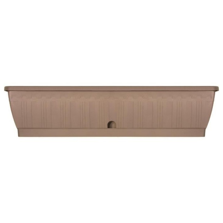 Jardiniere - GARDEN ID Terraflor - Taupe 80 cm - Solidité - Réserve d'eau - Recyclé & 100% recyclable - Volume pour plantes.