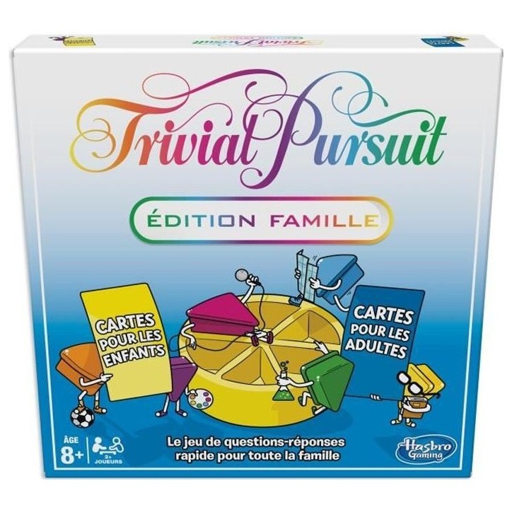 Trivial Pursuit Famille, Jeu de societe de questions-réponses, Jeu de plateau, Version francaise Trivial Pursuit Famille, Jeu de societe de questions-réponses, Jeu de plateau, Version francaise