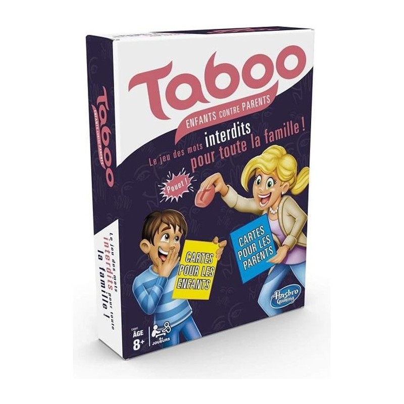 TABOO Enfants contre Parents, Jeu de societe de reflexion, Jeu de plat TABOO Enfants contre Parents, Jeu de societe de reflexion, Jeu de plat