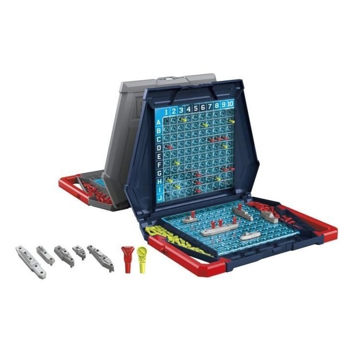Touché coulé - jeu de société de bataille navale - pour 2 joueurs - version française Touché coulé - jeu de société de bataille navale - pour 2 joueurs - version française