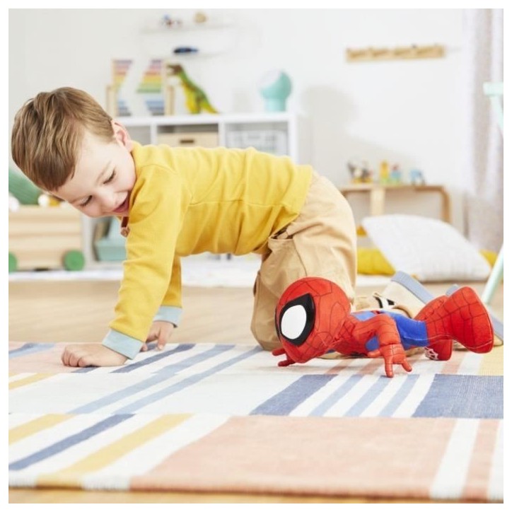 Spidey danse et rampe, peluche interactive avec musique et sons, jouets de super-héros a partir de 3 ans, Spidey et ses Amis E