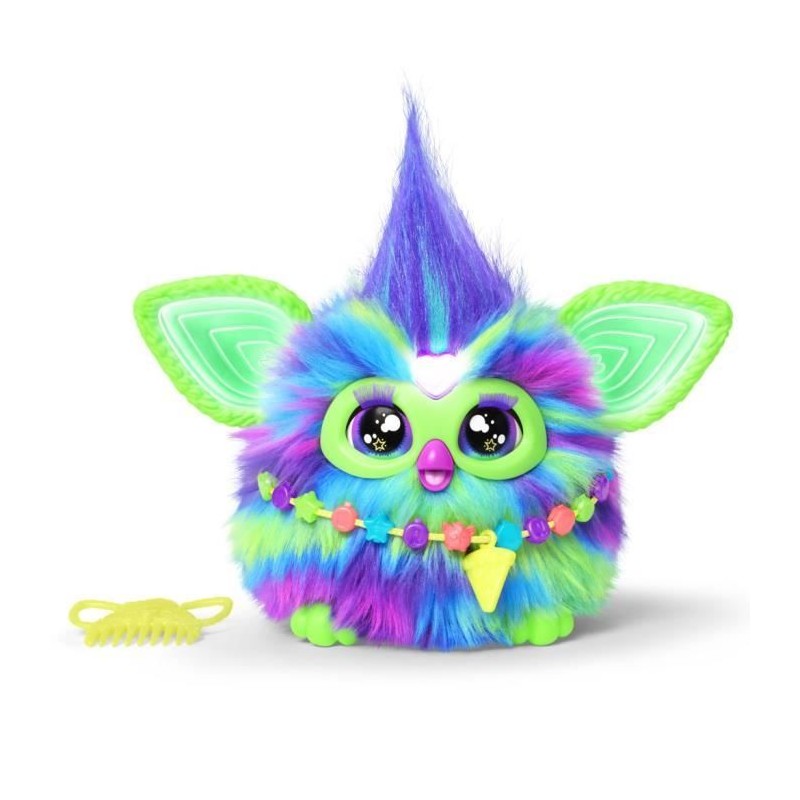 Furby Galaxie, peluche activée par la voix brille dans le noir, jouet Furby Galaxie, peluche activée par la voix brille dans le noir, jouet