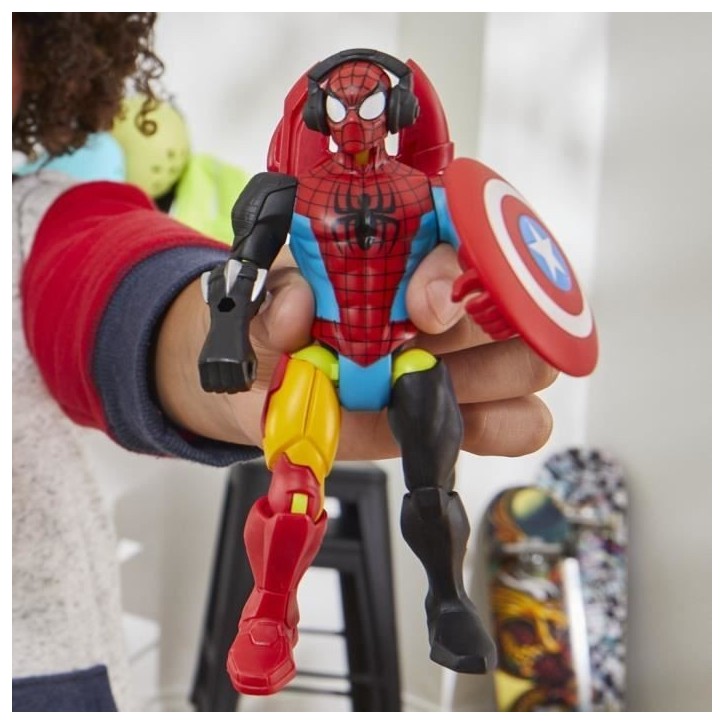 MixMashers SpiderMan, figurine 12 cm personnalisable a mélanger et combiner avec accessoires, Marvel, des 4 ans MixMashers SpiderMan, figurine 12 cm personnalisable a mélanger et combiner avec accessoires, Marvel, des 4 ans