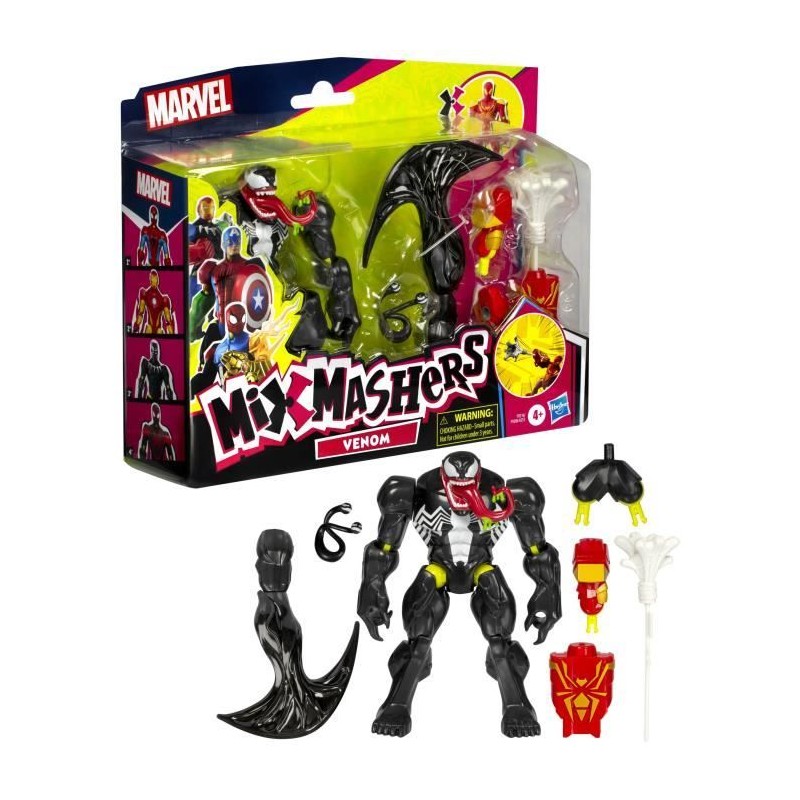 MixMashers Venom Deluxe, figurine 12 cm personnalisable a mélanger et MixMashers Venom Deluxe, figurine 12 cm personnalisable a mélanger et