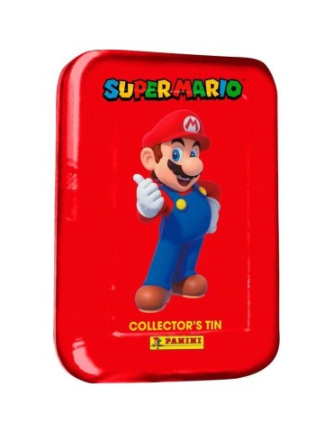 Trading Card - Panini - Super Mario - Boîte métal 8 pochettes + 3 cartes édition limitée - Rouge - Mixte - 6 ans