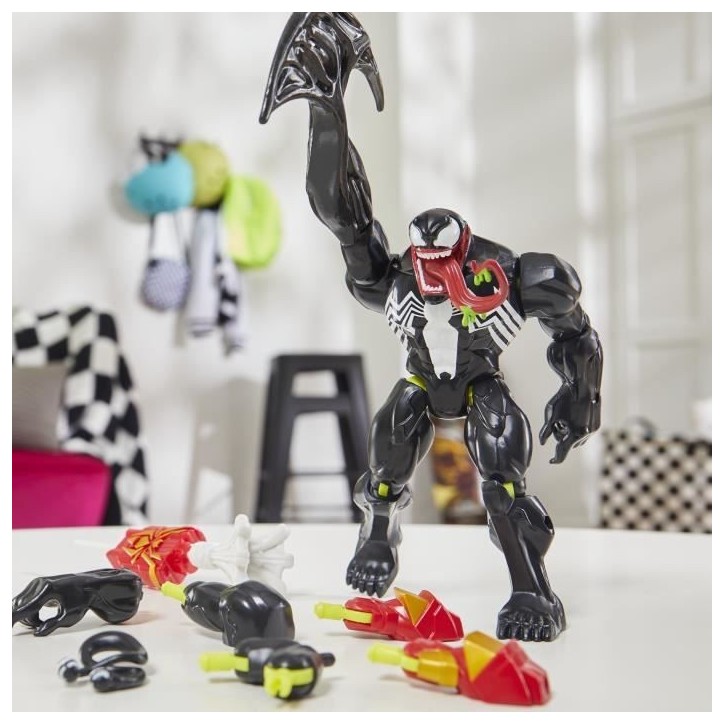MixMashers Venom Deluxe, figurine 12 cm personnalisable a mélanger et combiner avec accessoires, Marvel, des 4 ans MixMashers Venom Deluxe, figurine 12 cm personnalisable a mélanger et combiner avec accessoires, Marvel, des 4 ans