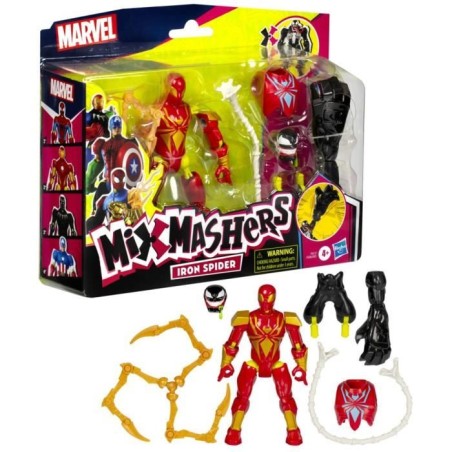 MixMashers Iron Spider Deluxe, figurine 12 cm personnalisable a mélan