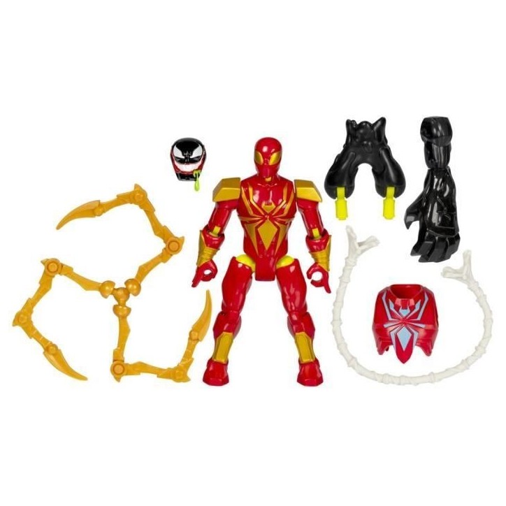 MixMashers Iron Spider Deluxe, figurine 12 cm personnalisable a mélanger et combiner avec accessoires, Marvel, des 4 ans MixMashers Iron Spider Deluxe, figurine 12 cm personnalisable a mélanger et combiner avec accessoires, Marvel, des 4 ans
