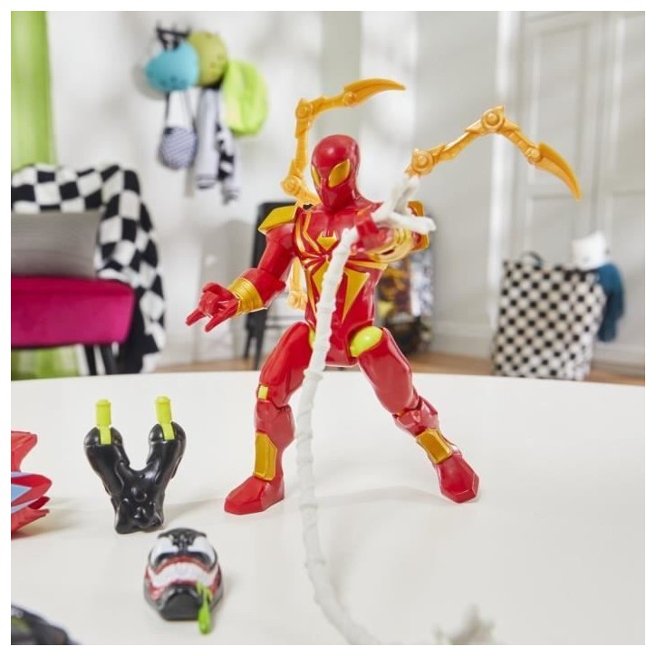 MixMashers Iron Spider Deluxe, figurine 12 cm personnalisable a mélanger et combiner avec accessoires, Marvel, des 4 ans MixMashers Iron Spider Deluxe, figurine 12 cm personnalisable a mélanger et combiner avec accessoires, Marvel, des 4 ans