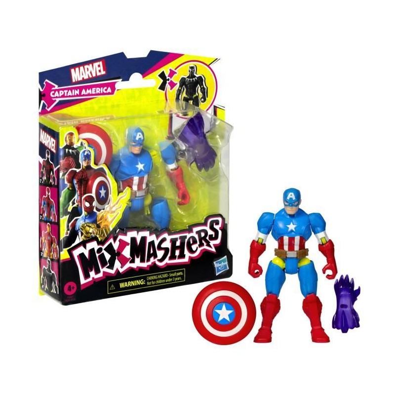 MixMashers Captain America, figurine 12 cm personnalisable a mélanger MixMashers Captain America, figurine 12 cm personnalisable a mélanger