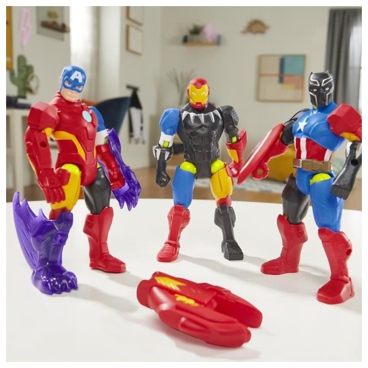 MixMashers Captain America, figurine 12 cm personnalisable a mélanger et combiner avec accessoires, Marvel, des 4 ans MixMashers Captain America, figurine 12 cm personnalisable a mélanger et combiner avec accessoires, Marvel, des 4 ans