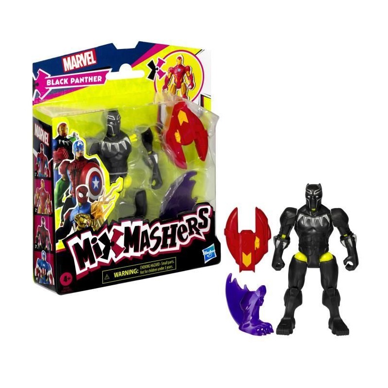 MixMashers Black Panther, figurine 12 cm personnalisable a mélanger e MixMashers Black Panther, figurine 12 cm personnalisable a mélanger e