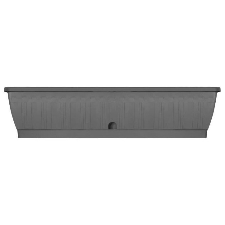 Jardiniere - GARDEN ID Terraflor - Anthracite 80 cm - Solidité - Réserve d'eau - Recyclé & 100% recyclable - Volume pour plan