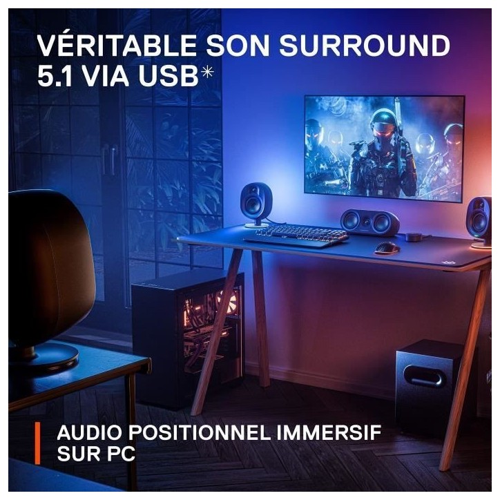 Enceintes d'ordinateur - STEELSERIES - Arena 9 - Son surround 5.1