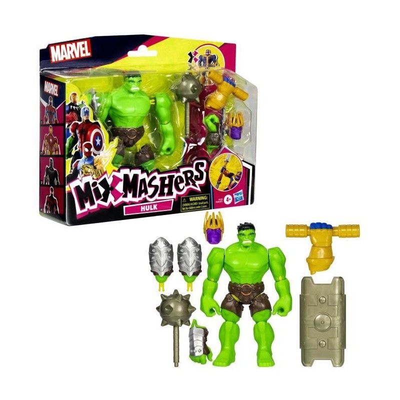 MixMashers Hulk Deluxe, figurine 12 cm personnalisable a mélanger et MixMashers Hulk Deluxe, figurine 12 cm personnalisable a mélanger et