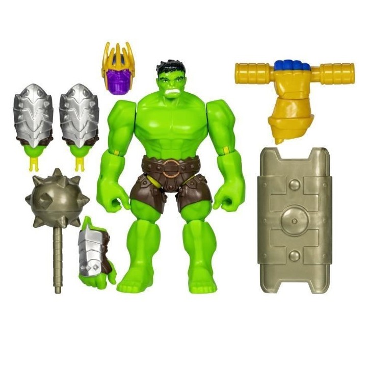 MixMashers Hulk Deluxe, figurine 12 cm personnalisable a mélanger et combiner avec accessoires, Marvel, des 4 ans MixMashers Hulk Deluxe, figurine 12 cm personnalisable a mélanger et combiner avec accessoires, Marvel, des 4 ans