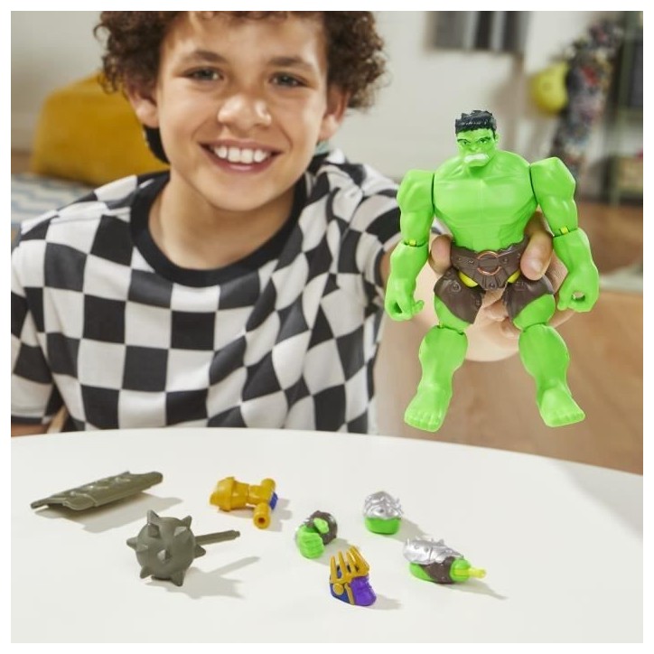 MixMashers Hulk Deluxe, figurine 12 cm personnalisable a mélanger et combiner avec accessoires, Marvel, des 4 ans MixMashers Hulk Deluxe, figurine 12 cm personnalisable a mélanger et combiner avec accessoires, Marvel, des 4 ans