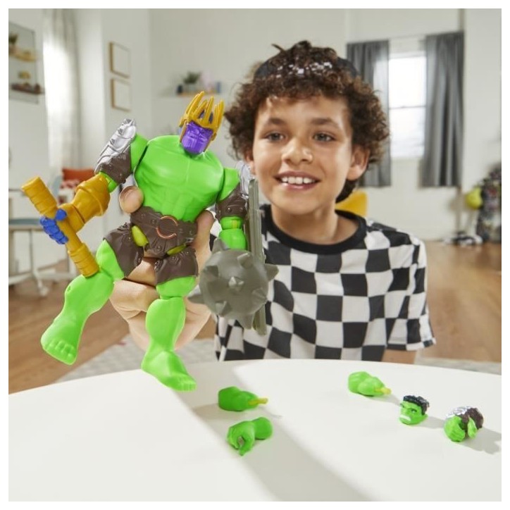 MixMashers Hulk Deluxe, figurine 12 cm personnalisable a mélanger et combiner avec accessoires, Marvel, des 4 ans MixMashers Hulk Deluxe, figurine 12 cm personnalisable a mélanger et combiner avec accessoires, Marvel, des 4 ans