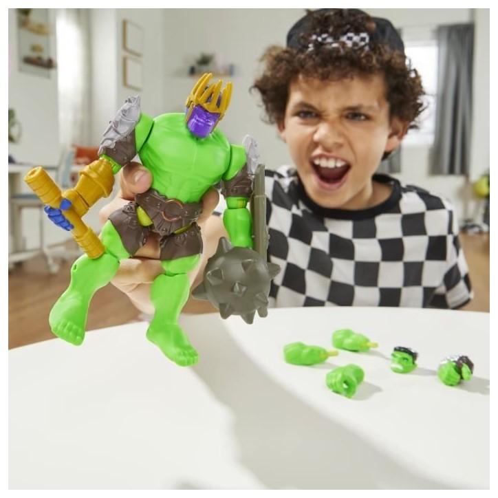 MixMashers Hulk Deluxe, figurine 12 cm personnalisable a mélanger et combiner avec accessoires, Marvel, des 4 ans MixMashers Hulk Deluxe, figurine 12 cm personnalisable a mélanger et combiner avec accessoires, Marvel, des 4 ans