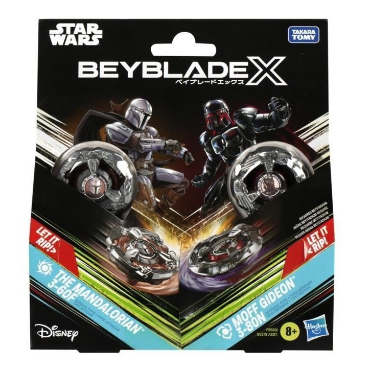 Beyblade X Multipack Toupie The Mandalorian 3-60F vs. Moff Gideon 3-80N, Star Wars, Des 8 ans Beyblade X Multipack Toupie The Mandalorian 3-60F vs. Moff Gideon 3-80N, Star Wars, Des 8 ans