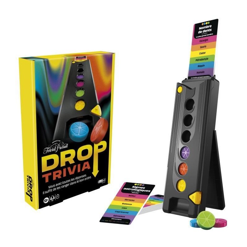 Drop Trivia, jeu de groupe électronique avec voix et sons, Des 13 ans