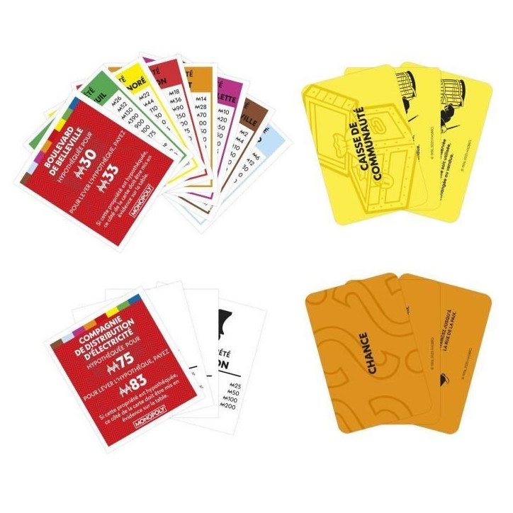 Monopoly classique, jeu de société de plateau, avec boîte de rangement et pions grand format, 2 a 6 joueurs, version FR, des