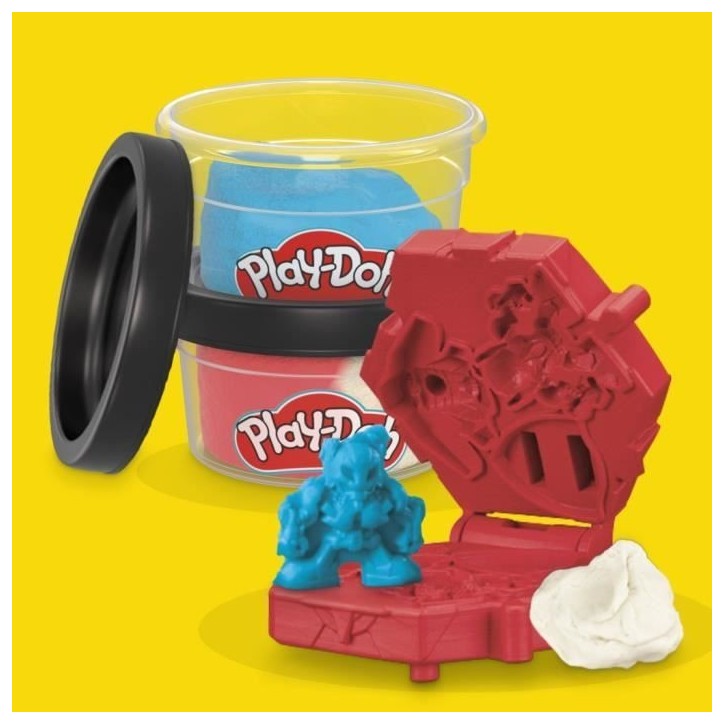Play-Doh Captain America, coffret Bouclier tamponneur avec figurine flexible, accessoires et pâte a modeler, des 4 ans, Marvel