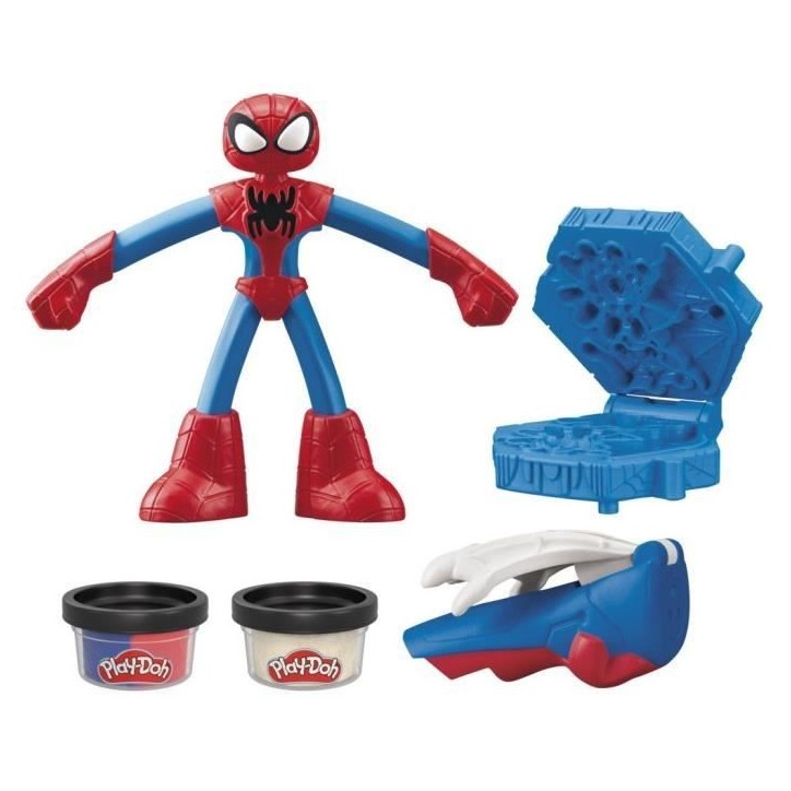Play-Doh Spider-Man, coffret Mon créateur de toiles avec figurine flexible et pâte a modeler, des 4 ans, Marvel Play-Doh Spider-Man, coffret Mon créateur de toiles avec figurine flexible et pâte a modeler, des 4 ans, Marvel