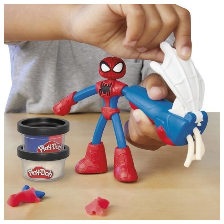 Play-Doh Spider-Man, coffret Mon créateur de toiles avec figurine flexible et pâte a modeler, des 4 ans, Marvel Play-Doh Spider-Man, coffret Mon créateur de toiles avec figurine flexible et pâte a modeler, des 4 ans, Marvel